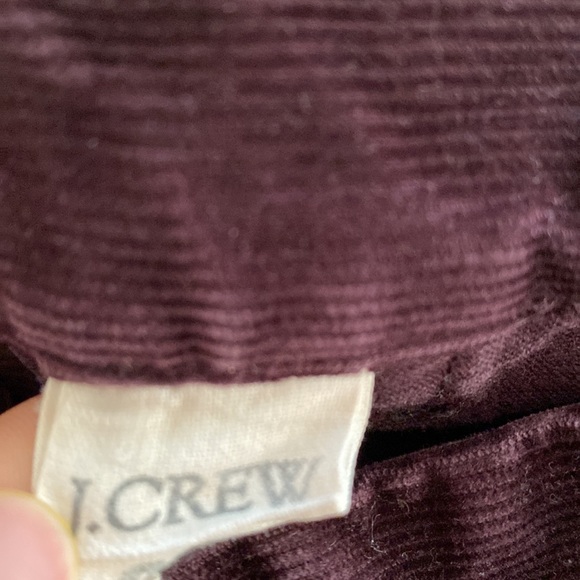 J crew purple corduroy straight leg pants - Picture 2 of 5